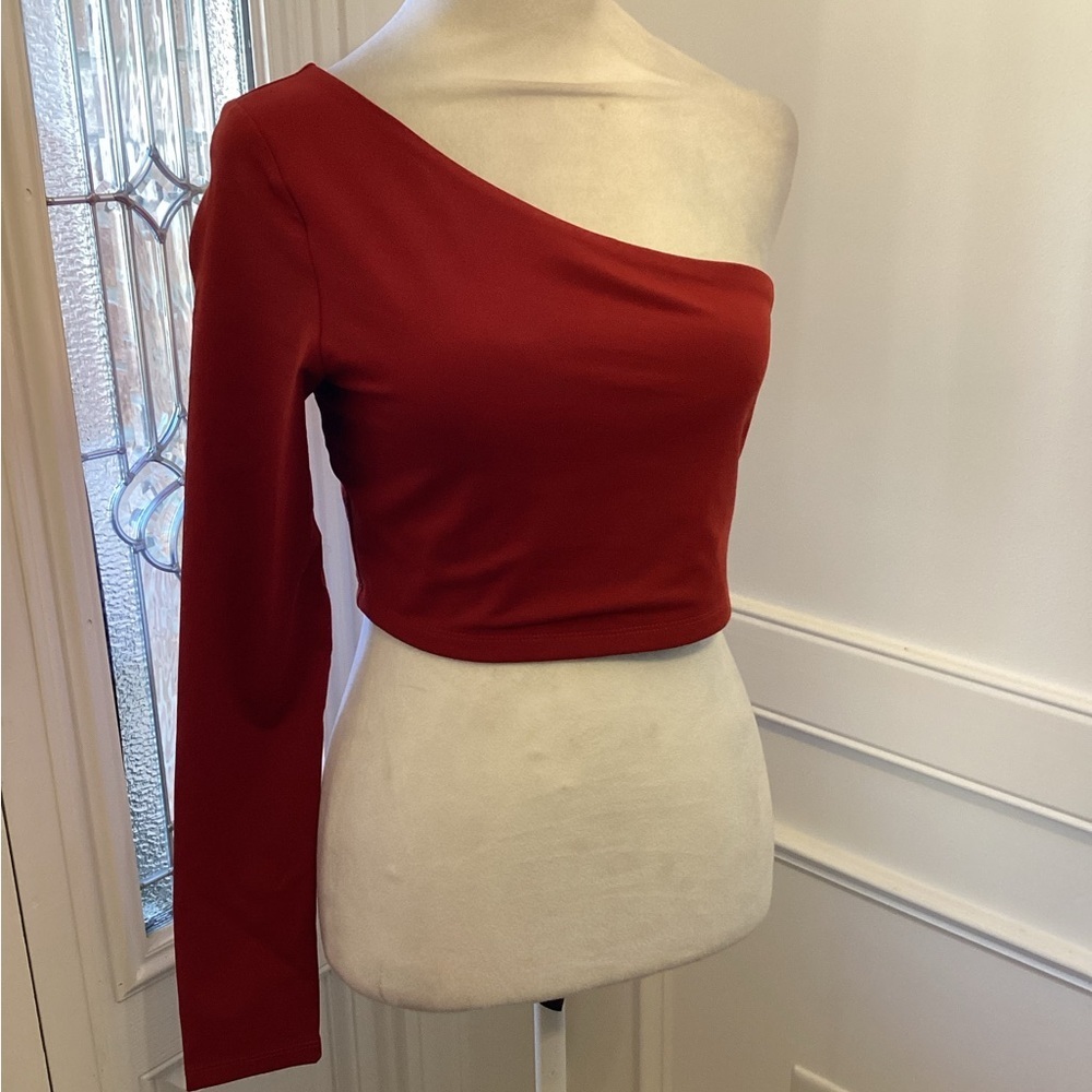 Ballet Body One-Shoulder Crop Top ( Size: Large)